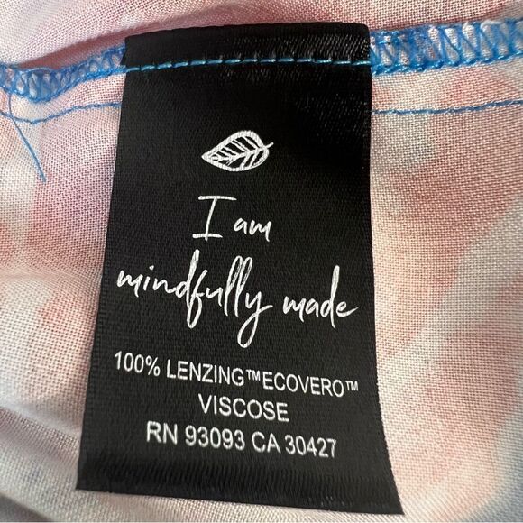 Nic+Zoe Water Blooms Wide Leg Pants Womens XL Pull On Tropical Floral Resort - Picture 7 of 8